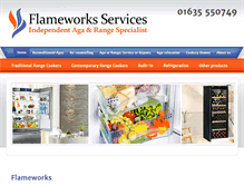 Tablet Screenshot of flame-works.co.uk